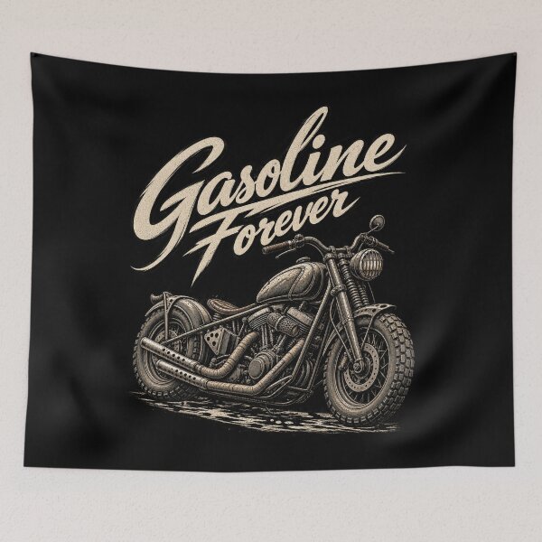 Item preview, Gasoline Forever Vintage Motorcycle designed and sold by creativebymateo.