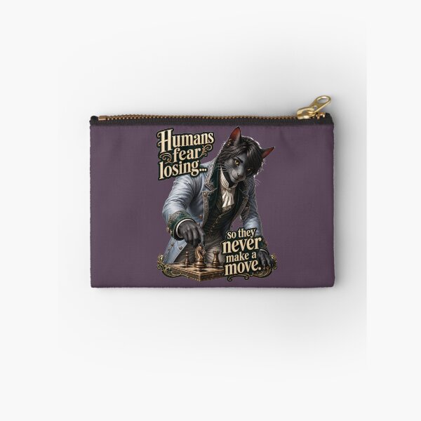 Item preview, Fear of Losing – Philosophical Cat Quote designed and sold by VolkovaLenaArt.