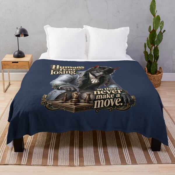 Item preview, Fear of Losing – Philosophical Cat Quote designed and sold by VolkovaLenaArt.