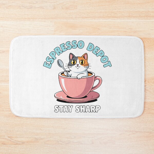 Item preview, Kawaii Calico Cat Espresso Depot Pop-Art T-Shirt designed and sold by mantra2023.