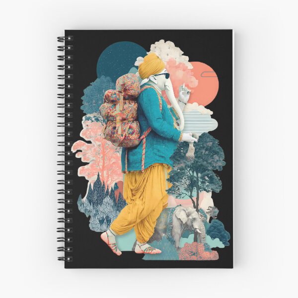 Item preview, Cool Walking Hiking Elephant Teal Cloak Mountain Papercut Art designed and sold by PANNARUK THAILAND.