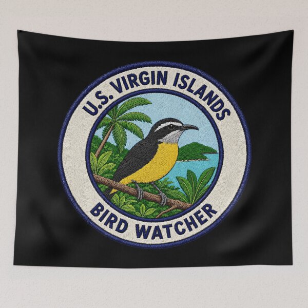 Item preview, U.S. Virgin Islands Bird Watcher – Bananaquit Patch designed and sold by The-Drip-Studio.