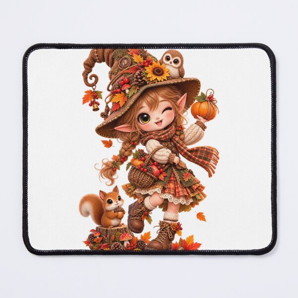 Item preview, Cute Autumn Witch Girl Illustration designed and sold by Melody Printable.