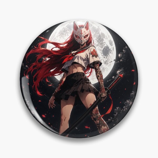 Item preview, Red Haired Ninja in Mask designed and sold by Poseinix.