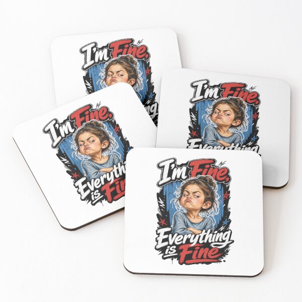Item preview, I'm Fine, Everything Is Fine – Funny Sarcastic Girl designed and sold by Wilcox PhotoArt.