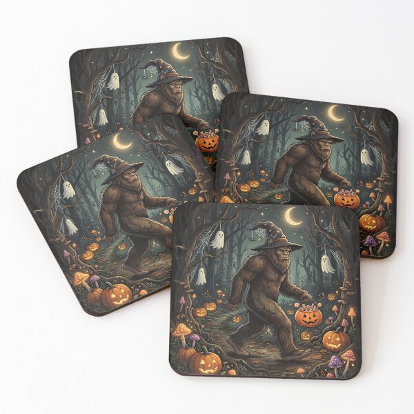 Item preview, Copy of Halloween Bigfoot Pumpkin Forest Sasquatch  designed and sold by w66aboo.