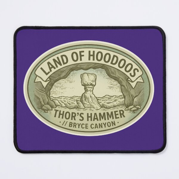 Item preview, Thor's Hammer Bryce Canyon Land of Hoodoos Vintage Emblem designed and sold by LittleArij.
