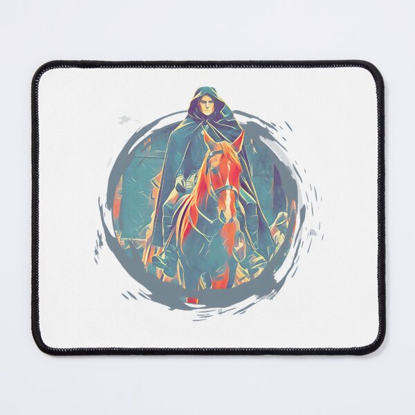 Item preview, The Rider And Roach – Blue Fantasy Illustration, Epic Mythic Art Print PERFECT GIFT FOR YOU AND FRIENDS designed and sold by mosleyq.