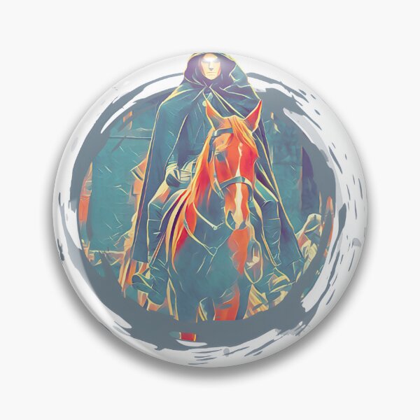 Item preview, The Rider And Roach – Blue Fantasy Illustration, Epic Mythic Art Print PERFECT GIFT FOR YOU AND FRIENDS designed and sold by mosleyq.