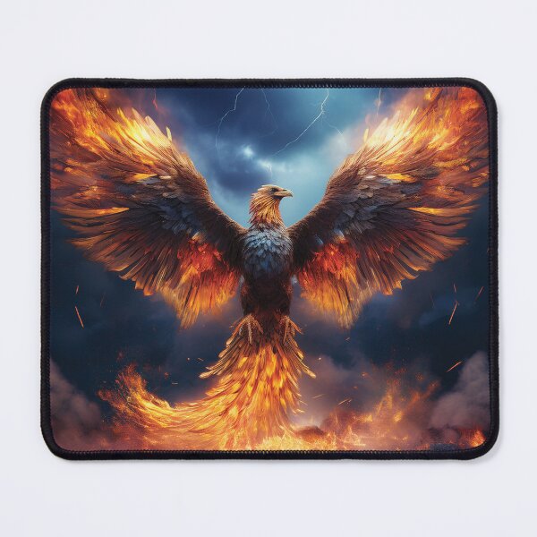 Item preview, Majestic Phoenix Rising in Lightning Storm designed and sold by MDKey DESIGN.