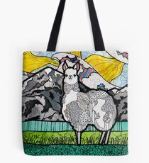 Llama and Andes Tote Bag
