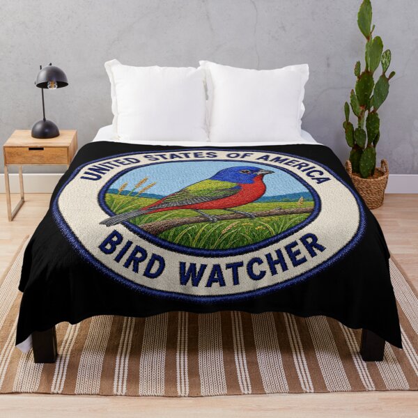 Item preview, United States Bird Watcher – Painted Bunting Birder Patch designed and sold by The-Drip-Studio.