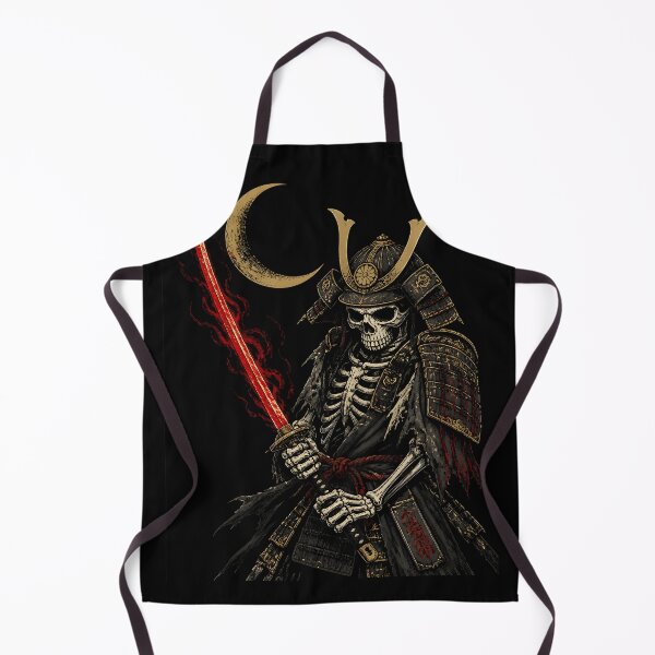 Item preview, Japanese Skeleton Samurai - Undead Warrior Ukiyo-e Red Katana Dark Art designed and sold by GrinGalore.