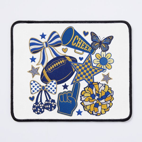 Item preview, Blue & Cheer Football Game Day Retro Coquette Bow designed and sold by hemagamo.