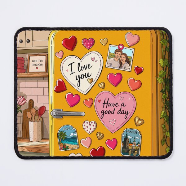 Item preview, Cute Retro Fridge Magnets Illustration | Love Notes Kitchen Art | Cozy Home Decor Aesthetic designed and sold by GarnerSupplyCo.