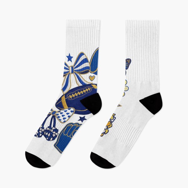 Item preview, Blue & Cheer Football Game Day Retro Coquette Bow designed and sold by hemagamo.