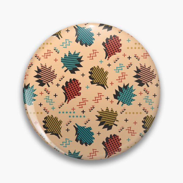 Item preview, Retro Autumn Leaves Memphis Pattern Design designed and sold by Zaya_art.