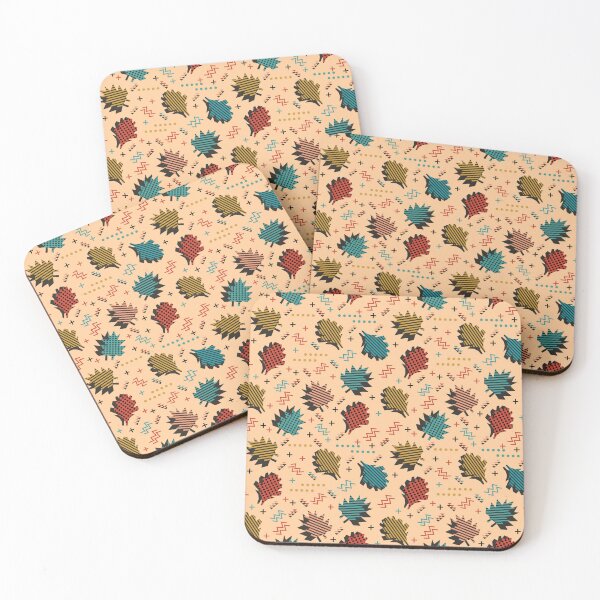 Item preview, Retro Autumn Leaves Memphis Pattern Design designed and sold by Zaya_art.
