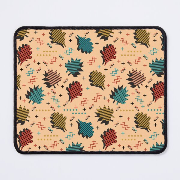 Item preview, Retro Autumn Leaves Memphis Pattern Design designed and sold by Zaya_art.