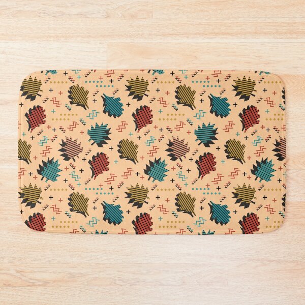 Item preview, Retro Autumn Leaves Memphis Pattern Design designed and sold by Zaya_art.