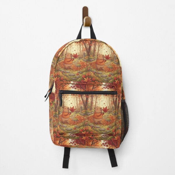 Item preview, Kawaii Kapibara Autumn With Leaf designed and sold by SupremeArtisimo.