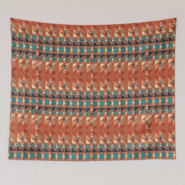 Item preview, Retro Geometric Triangle Mosaic Pattern designed and sold by Zaya_art.