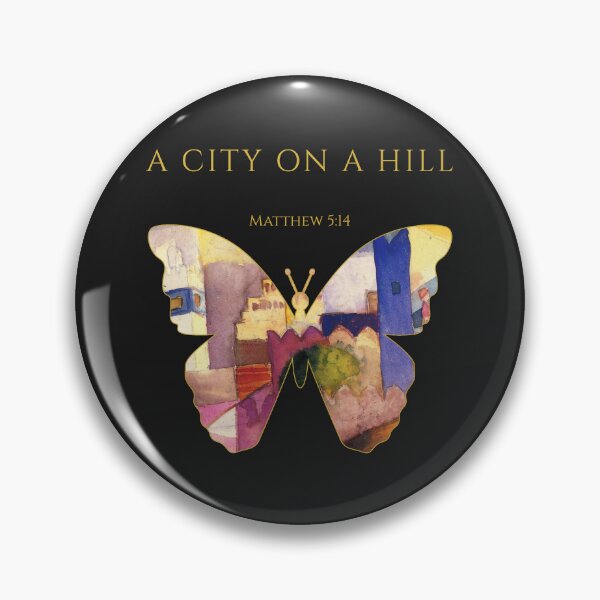 Item preview, A City on a Hill – Matthew 5:14 | One Body Series | Christian Butterfly Art designed and sold by KittenAndCo.