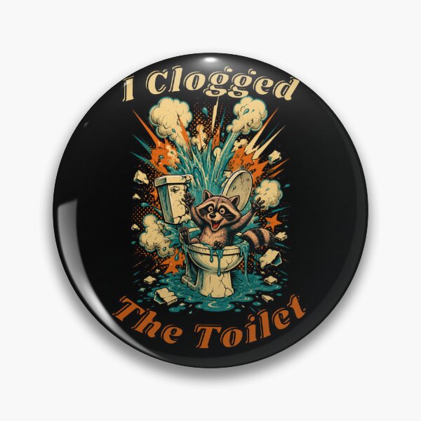 Item preview, I Clogged The Toilet Funny Raccoon Trash Panda Bathroom Humor designed and sold by Creative-Sanc.