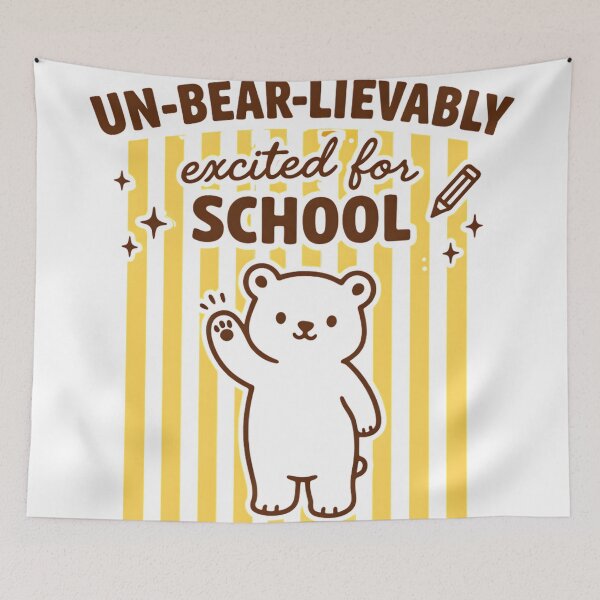 Item preview, Un-bear-lievably Excited Retro Bear Design designed and sold by MOCH- ART.