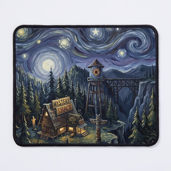 Item preview, Gravity Falls Starry Night Fantasy Landscape designed and sold by Bad-Decisions-Designs.