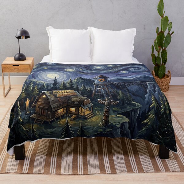Item preview, Gravity Falls Starry Night Fantasy Landscape designed and sold by Bad-Decisions-Designs.