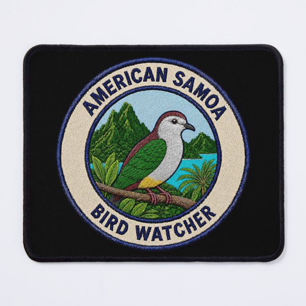 Item preview, American Samoa Bird Watcher – Many-Colored Fruit Dove Patch designed and sold by The-Drip-Studio.