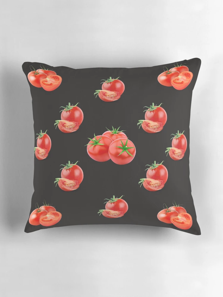 Aperçu 3 sur 4. Coussin avec l'œuvre Tomates Fraîches Rouges créée et vendue par LinkFamilyStore.