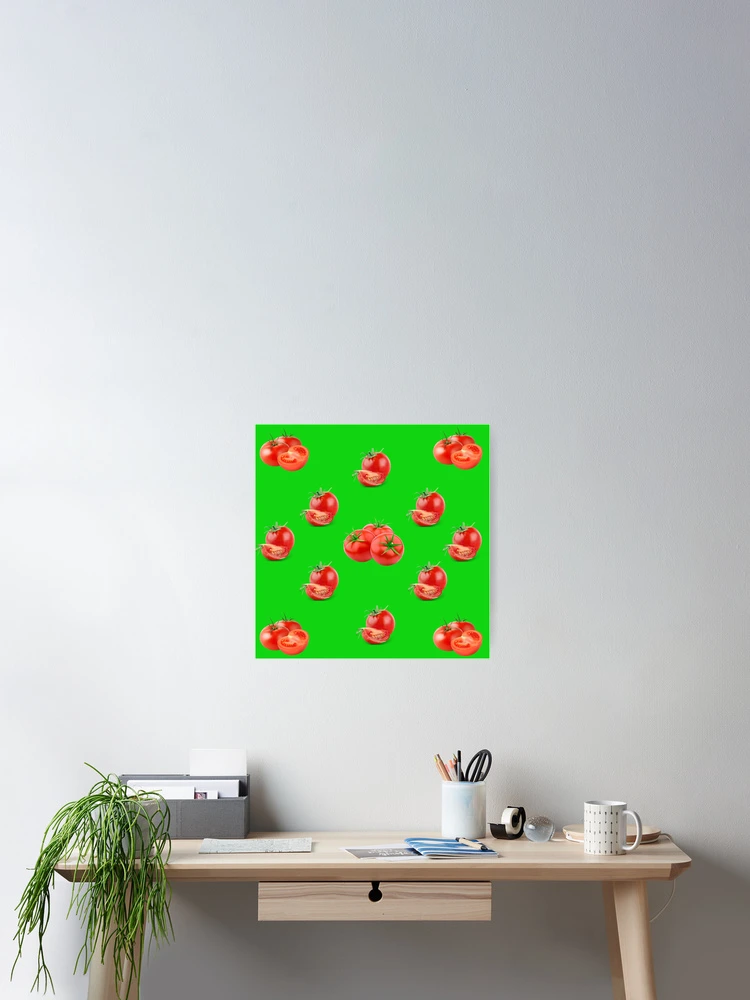 Aperçu 2 sur 3. Poster avec l'œuvre Tomates Fraîches Rouges créée et vendue par LinkFamilyStore.
