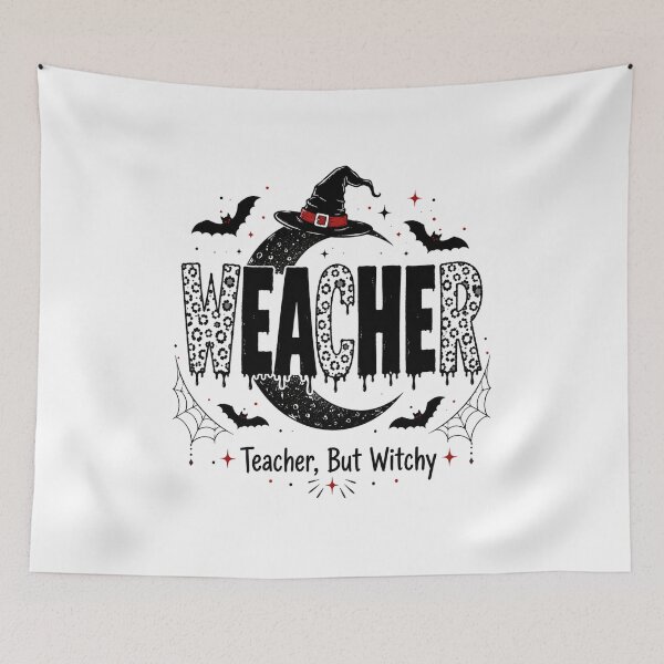 Item preview, funny vintage Witch Teacher colorful school women gift designed and sold by Amzkao.