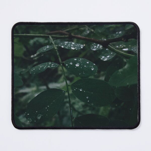 Item preview, Raindrops on Green Leaves Moody Nature Photography designed and sold by Nature Moments.