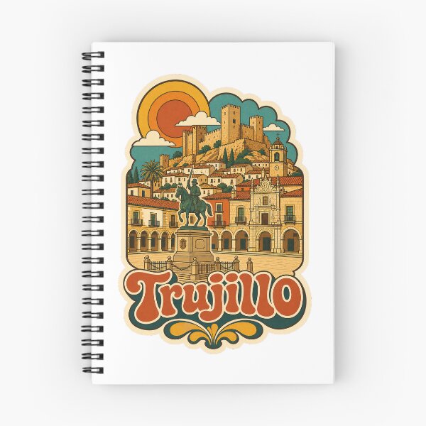 Item preview, Trujillo Spain Travel Souvenir - Retro Illustration designed and sold by VisualArtsOasis.