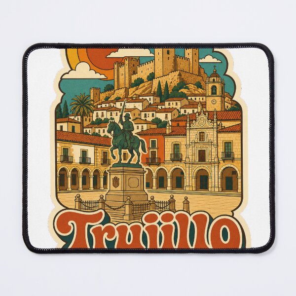 Item preview, Trujillo Spain Travel Souvenir - Retro Illustration designed and sold by VisualArtsOasis.