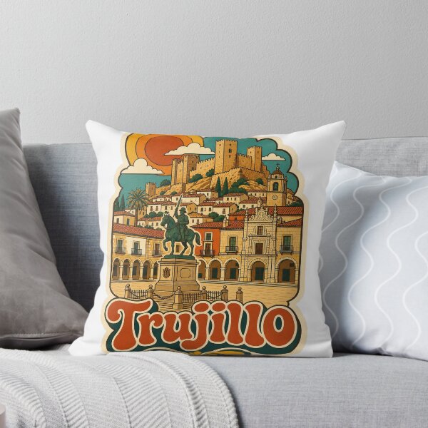 Item preview, Trujillo Spain Travel Souvenir - Retro Illustration designed and sold by VisualArtsOasis.