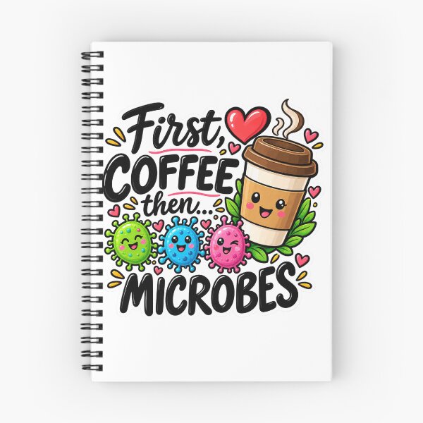 Item preview, First Coffee Then Microbes Funny Microbiology designed and sold by Oualibaddas.