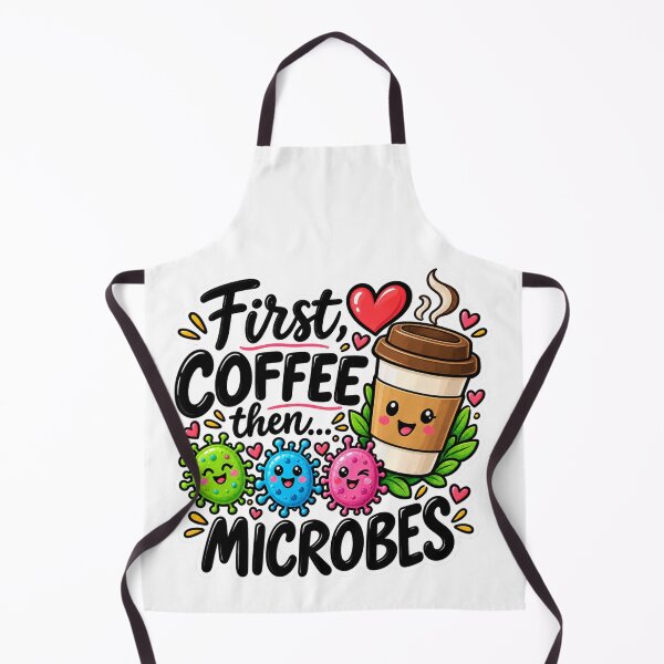 Item preview, First Coffee Then Microbes Funny Microbiology designed and sold by Oualibaddas.