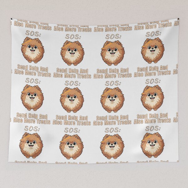 Item preview, Pomeranian Send Treats Help Funny Hungry Dog designed and sold by NatureUnleashed.