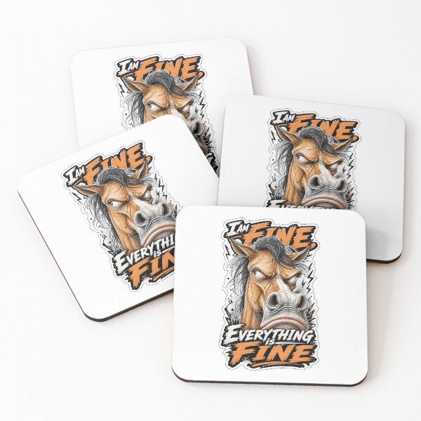 Item preview, I am Fine, Everything Is Fine – Funny Sarcastic Horse designed and sold by Wilcox PhotoArt.
