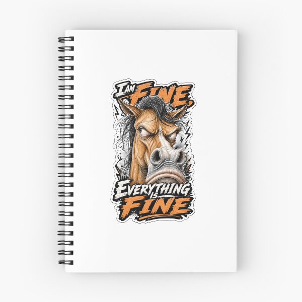 Item preview, I am Fine, Everything Is Fine – Funny Sarcastic Horse designed and sold by Wilcox PhotoArt.