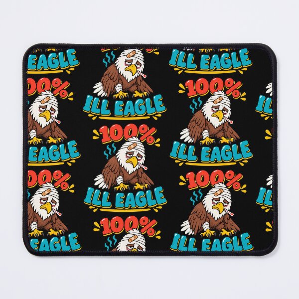 Item preview, 100% Ill Eagle Funny Sick Bald Eagle Pun designed and sold by TeeTimeTreasure.