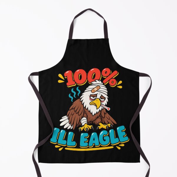 Item preview, 100% Ill Eagle Funny Sick Bald Eagle Pun designed and sold by TeeTimeTreasure.