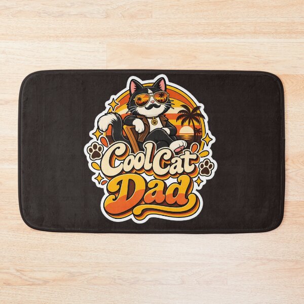 Item preview, Retro Cool Cat Dad 70s Aesthetic designed and sold by Stickers Hub HUB.