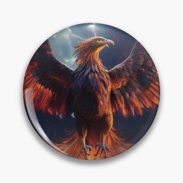 Item preview, Infernal Fire Phoenix Rising from Ash Ground designed and sold by MDKey DESIGN.