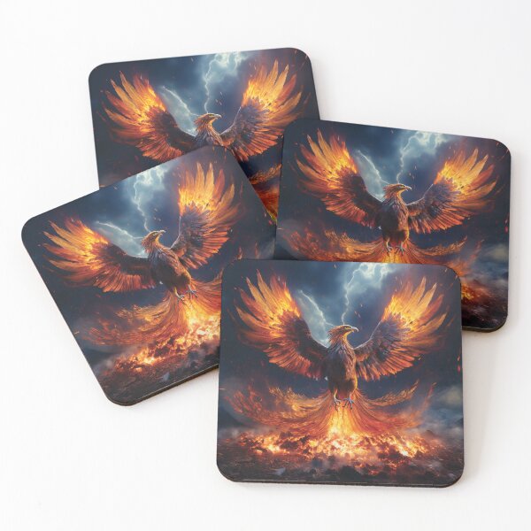 Item preview, Infernal Fire Phoenix Rising from Ash Ground designed and sold by MDKey DESIGN.