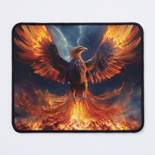 Item preview, Infernal Fire Phoenix Rising from Ash Ground designed and sold by MDKey DESIGN.